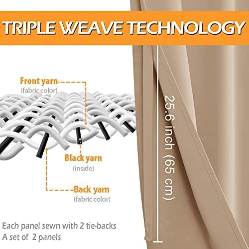 Hiasan Blackout Curtains for Bedroom, 52 x 54 Inches Long - Image 4