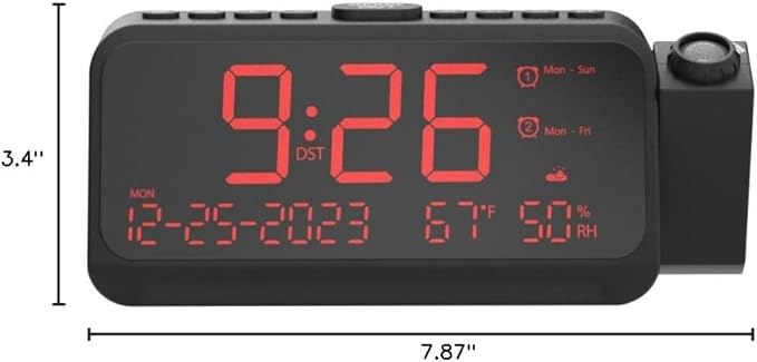 Projection Alarm Clock for Bedroom Ceiling, Digital Clock Projector - Image 10
