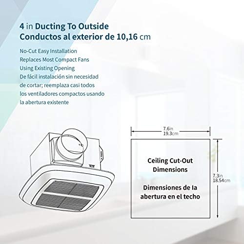 Tech Drive Very-Quiet 80 CFM, 1.5 Sone No Attic access Needed Installation - Image 6