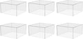 6 Pack Clear Acrylic Display Box Counter Retail Merchandise Storage Bin No Lid by MarketingHolders