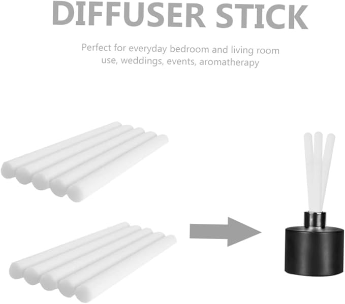 Cabilock 10Pcs Long Volatile Essential Oil Diffuser Sticks Cotton Fiber Aroma - Image 8