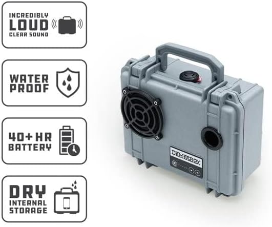 DemerBox: Waterproof, and Rugged Outdoor Bluetooth Speakers. Loud Sound + Deep - Image 4