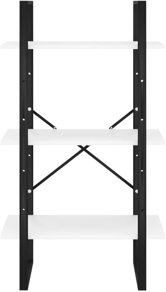 White Medium Storage Shelf 41.3 in Tall Rectangular Bookcase, 11.8 x 23.6 in - Image 6