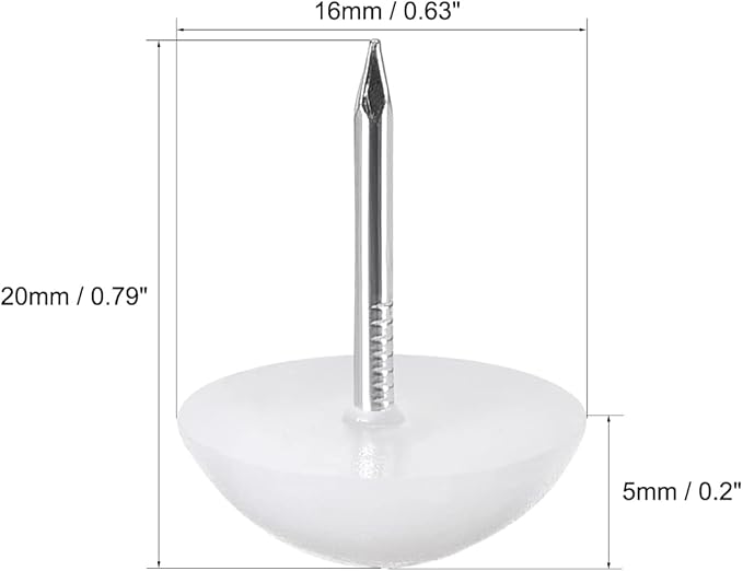 uxcell Furniture Feet Nail Plastic Glide Nails Chair Table Leg Protector Pads - Image 2
