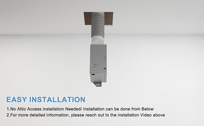 Bathroom Exhaust Fan 50 CFM 1.0 Sone, 3-Inch Duct, Energy Star Certified - Image 5
