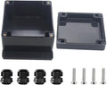 Project Box ABS Black Electrical Boxes IP67 Outdoor Waterproof Box Electronic by Otdorpatio
