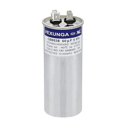 VEXUNGA 60uF 60 MFD 370VAC 440VAC 450VAC 50/60Hz CBB65 CBB65B Run Start by VEXUNGA