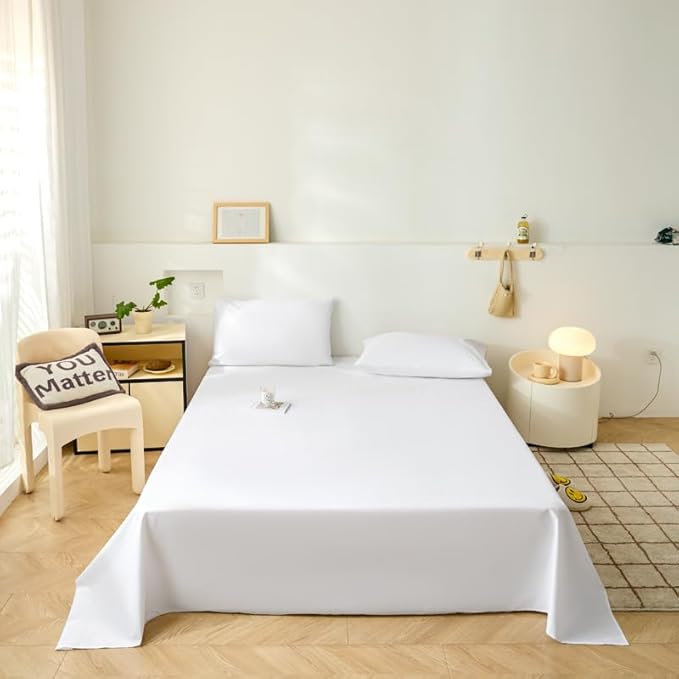 WenBags Lightweight Waterproof Flat Sheet 70 * 90 Inches Queen Size-Mattress - Image 8