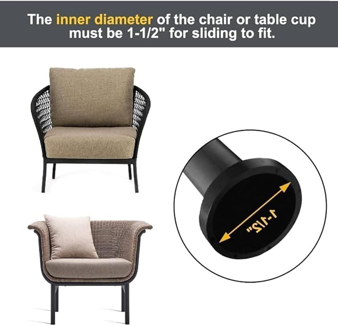1.5 Inch Furniture Glides, Easy Install Floor Protectors - Image 4