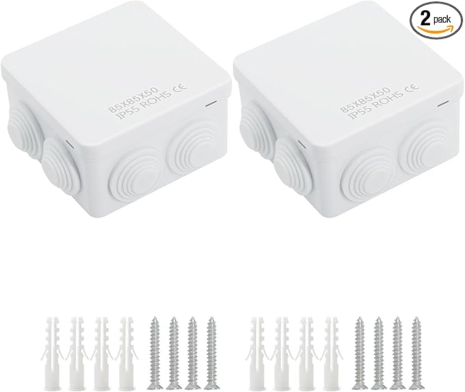 LeMotech Junction Box, ABS Plastic IP55 Water Resistant and Dustproof, by LeMotech