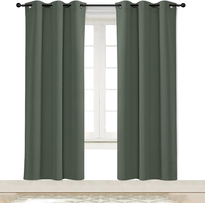 NICETOWN Dark Mallard Blackout Drape 72 inches Long by NICETOWN