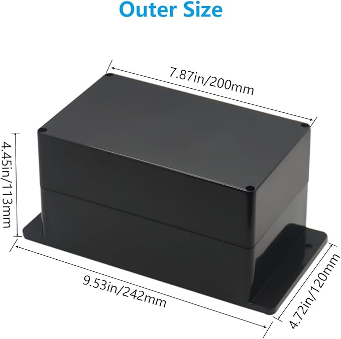 Project Box ABS Black Electrical Boxes IP67 Outdoor Waterproof Junction Box - Image 2