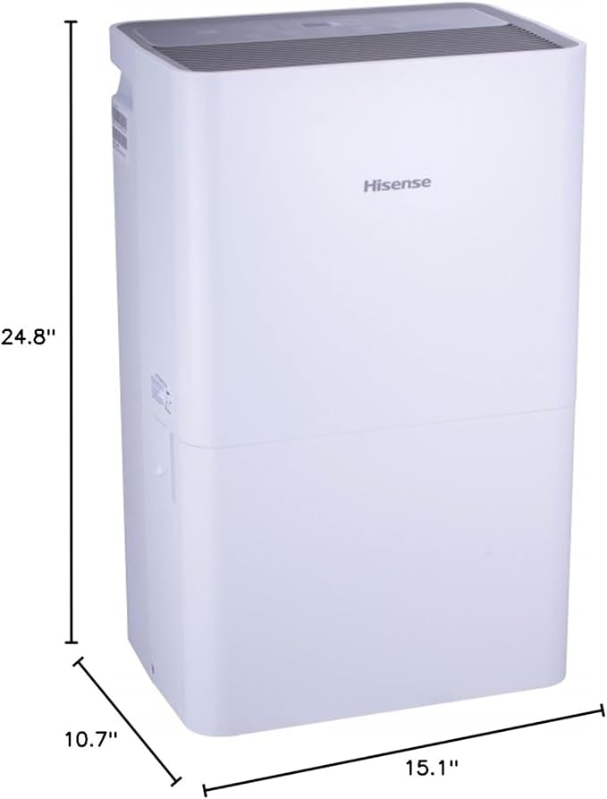 Hisense 50 Pint 3-Speeds Dehumidifier, 3 Modes – Auto, Continuous, LED Display - Image 8