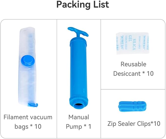Creality Filament Storage Bag Vacuum Kit-10Pack Cleaning Drying Sealed Bags - Image 8