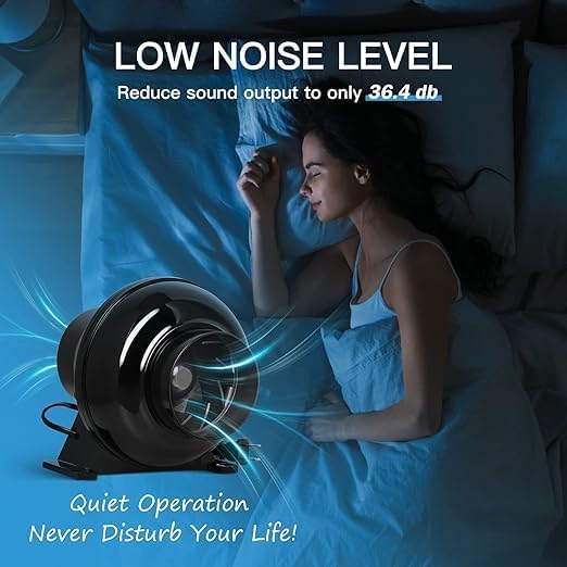 iPower 4 Inch 195 CFM Inline Duct Ventilation Fan Quiet Exhaust Vent Blower - Image 6