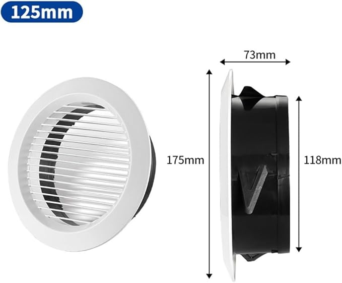 Adjustable Round Wall Vent Grille - Image 7