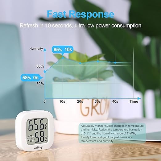 Vaikby Indoor Thermometer 2Pack, Humidity Gauge Meter Digital Hygrometer Room - Image 4