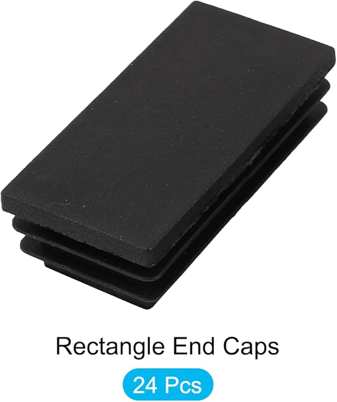 METALLIXITY Rectangle End Caps 24Pcs, Plastic Rectangle Tube Inserts Threaded - Image 5