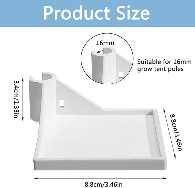 4 PCS Grow Tent Corner Shelf, 16 mm Grow Tent Accessories - Image 6