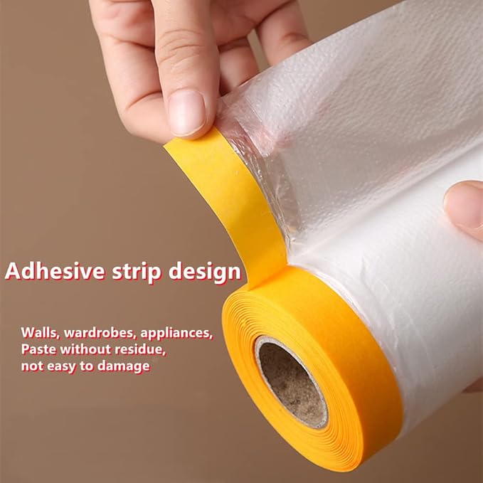 Plastic Poly Sheeting 13 ft X 66 ft Carpet Protection Film Floor and Surface - Image 2