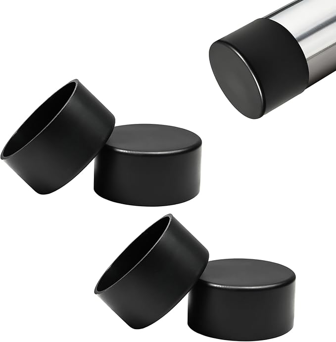 4 Pcs 2-3/8" Round Chair Leg Tips Caps, Silicone Rubber Furniture Leg Floor by BOPOREAE