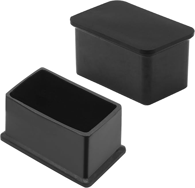 8 Pcs Rectangle PVC Furniture Leg Caps, Vinyl Flexible Chair Leg Floor - Image 3