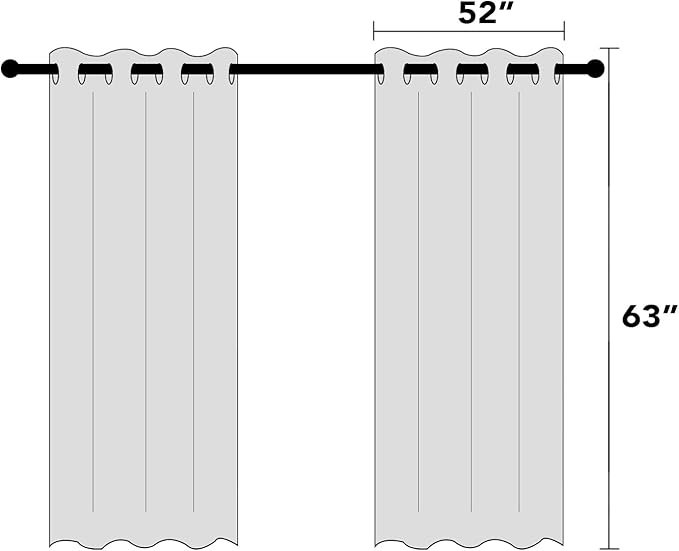 PrinceDeco Blackout Curtains 63 Inch Length Stone Blue Short Blackout Curtains - Image 8