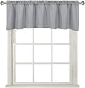 Home Queen Waffle Bathroom Window Curtain Valance, Short Straight Kitchen by HomeQueen