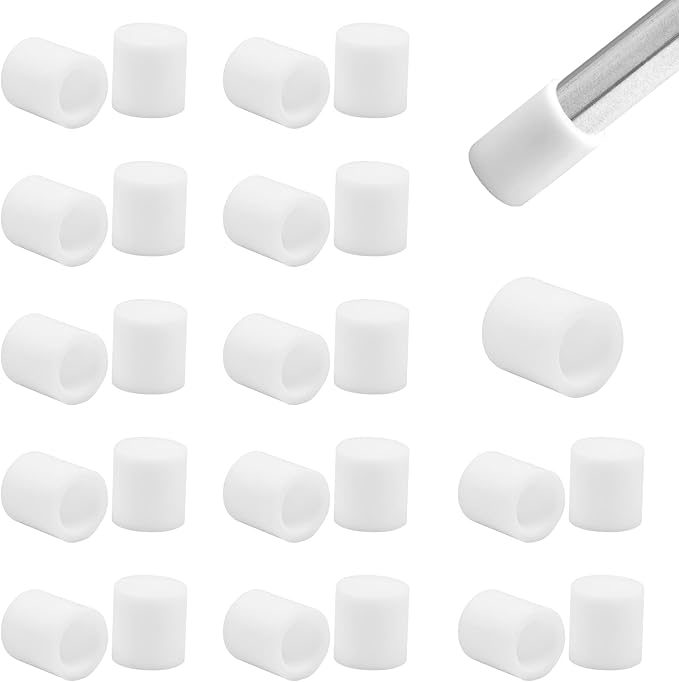 25 Pcs 1/4" Round Chair Leg Tips Caps, Silicone Rubber Furniture Leg Floor by BOPOREAE