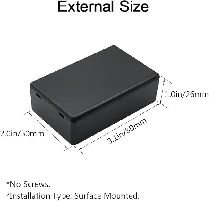 LeMotech 5 Pieces Plastic Project Boxes Junction Case - Image 2