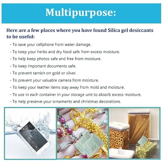 Desiccant Packs 100 Packets 2 Gram Premium Silica Gel Moisture Absorber - Image 3