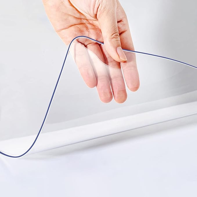 56X96 Inch Clear Plastic Tablecloths Protector 1.5mm Thick Vinyl Table Cover by SoRoel