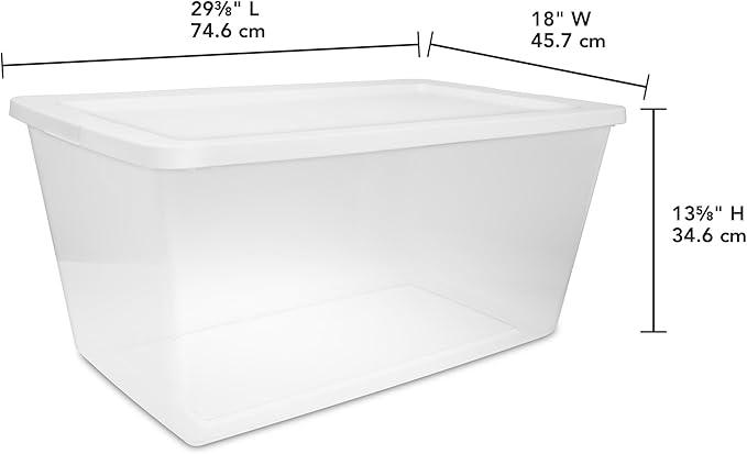 90QT transparent plastic storage boxes - Image 2