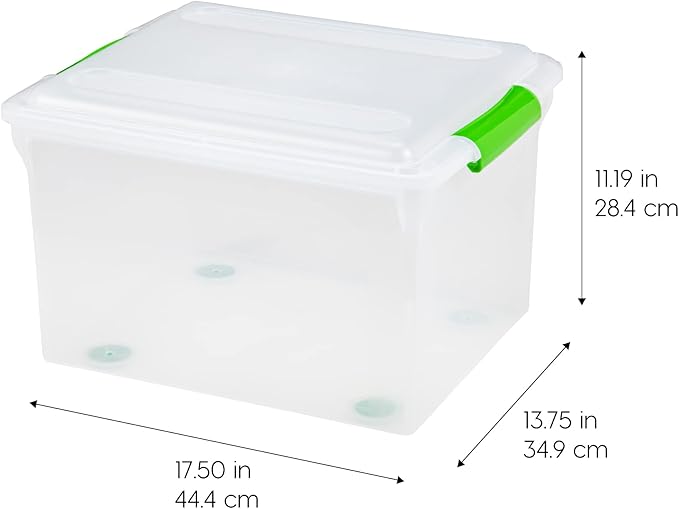 IRIS USA File Box File Organizer Plastic File Box - Image 2