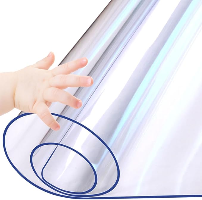 16X30 Inch Clear Plastic Dining Table Protector Cover PVC Vinyl Desk Blotter by WanDeela