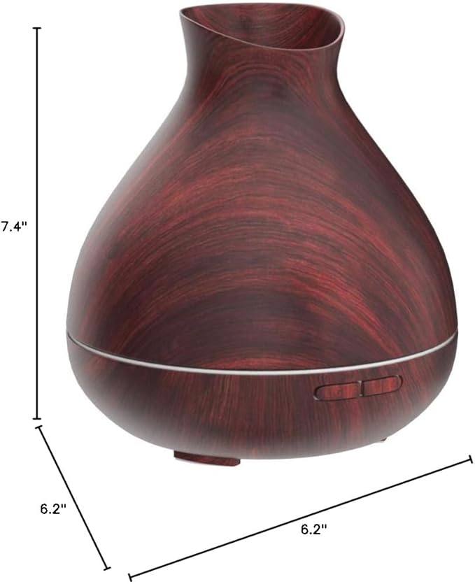 BZseed Aromatherapy Essential Oil Diffuser 550ml 12 Hours Wood Grain Aroma - Image 9