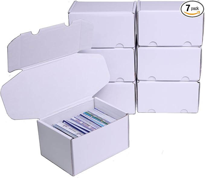 NUMINA 7 Pack 350 Small Card Storage Box, Heavy Duty Cardboard Game Card by NUMINA