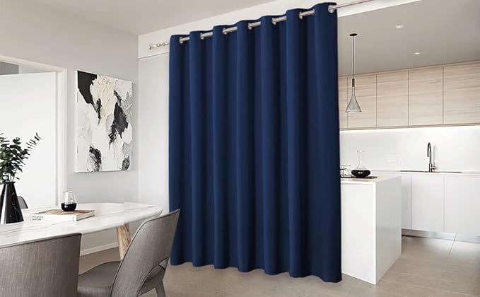 RYB HOME Room Partition Curtains Privacy Blackout Drapes Energy Efficient Odor - Image 4
