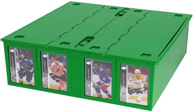 BCW Collectible Card Bin – Green | Holds 3200 Cards | Includes 4 Dividers | by BCW