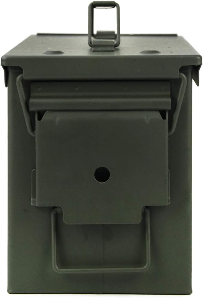 GUGULUZA Metal Ammo Can 30/50 Cal, Lockable Bullet Storage Case, Waterproof & - Image 3