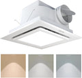 Bathroom Exhaust Fan with Light, 12 INCH, Upgraded Quiet Square Vent Fans with by VENTIRIBathroomExhaustFan