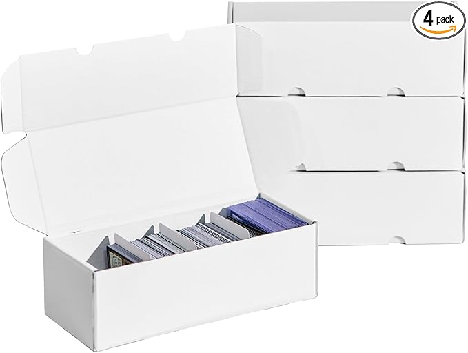 NUMINA 4 Pack 600 Card Storage Box Organizer by NUMINA
