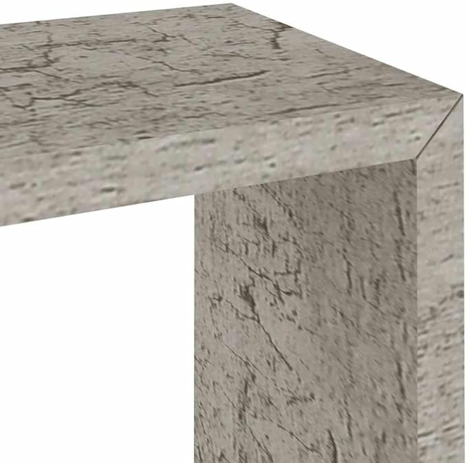 vidaXL Set of 3 Modern Wall Cube Shelves in Concrete Gray Floating Storage - Image 6