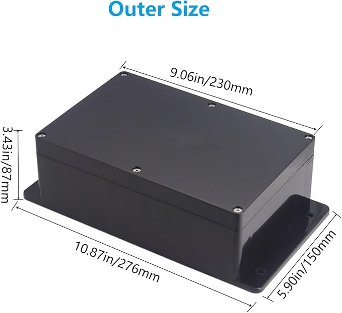 Project Box ABS Black Electrical Boxes IP67 Outdoor Waterproof Junction Box - Image 2