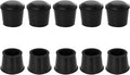 10 PCS Black Round Rubber Chair Leg Caps Tips, Vinyl Rubber End Kits, Soft by Zinkebol