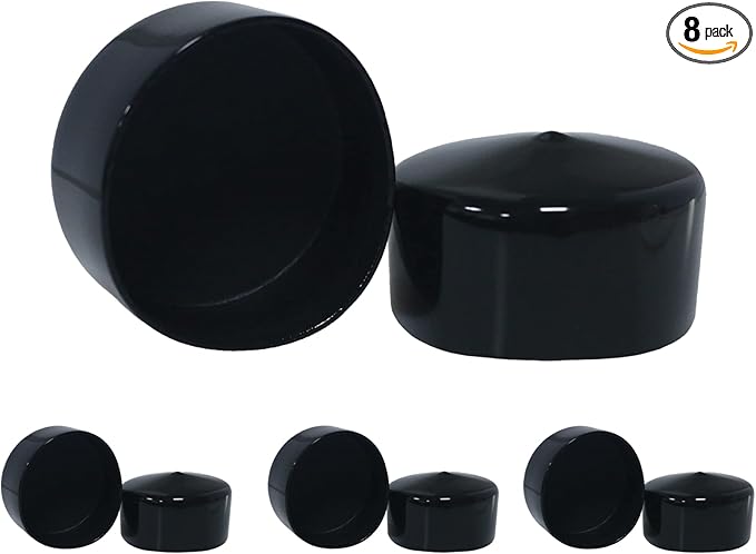 Acocony 2 1/4 Inch Rubber Cap Round 2.25 Inch Rubber End Caps PVC Flexible by Acocony