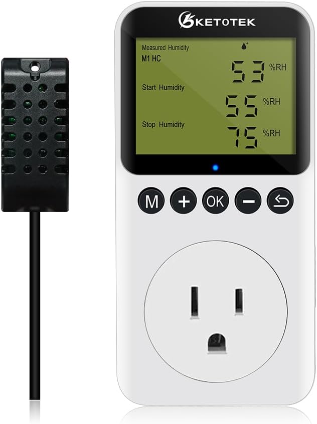 Digital Humidity Controller Outlet Plug 120v 15A Humidistat Countdown Control by Unknown