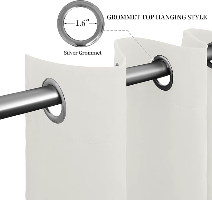 Easy-Going Curtains for Bedroom, Solid Thermal Insulated Grommet and Noise - Image 5