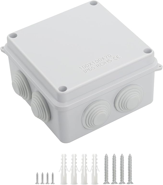 LeMotech ABS Plastic Dustproof Waterproof IP65 Junction Box Universal by LeMotech
