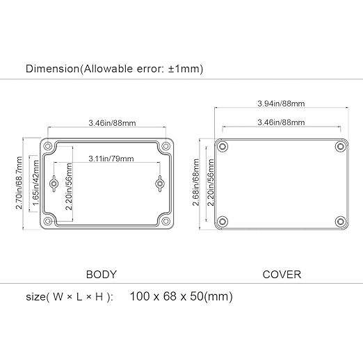 LeMotech Junction Box IP65 Waterproof Project Box Dustproof ABS Plastic - Image 8